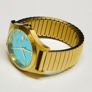 Teal Gold Stretch Watch